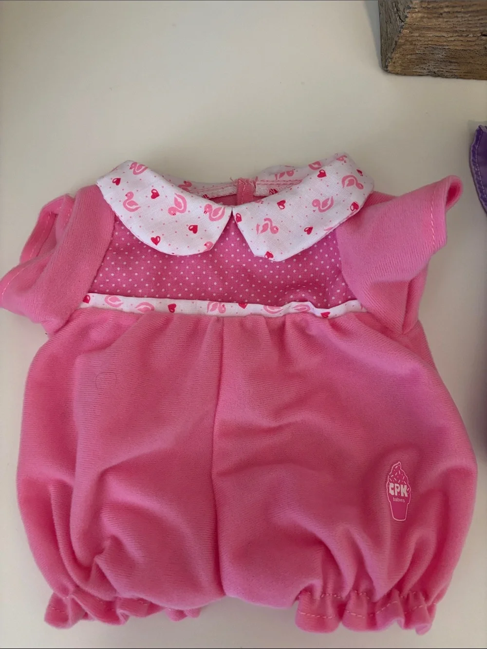 (3) CPK Doll Outfit Set - Pink & Purple Dresses with White Tights